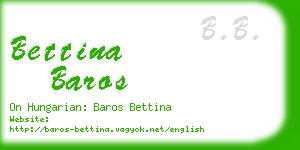 bettina baros business card